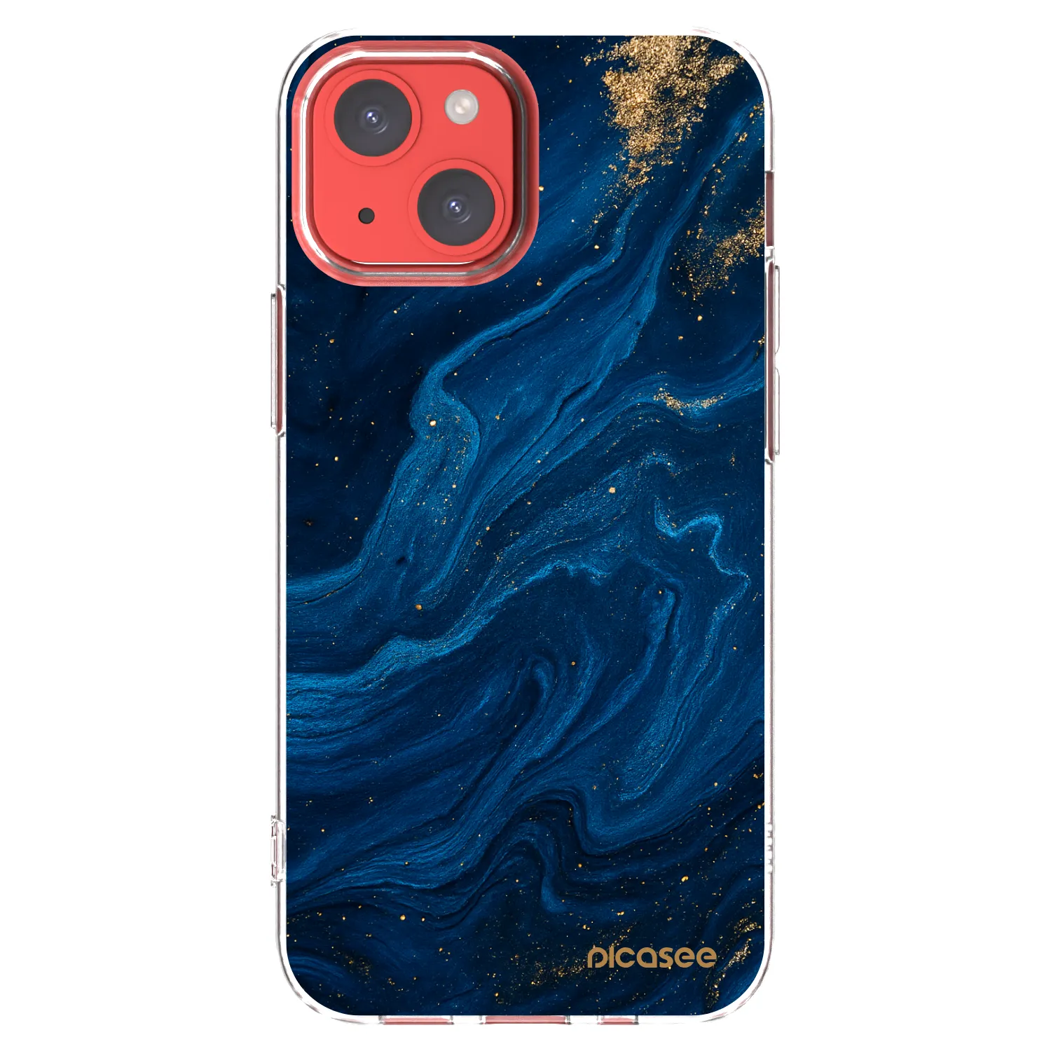 Picasee Apple iPhone 13 mini Hülle - Transparentes Silikon - Blue