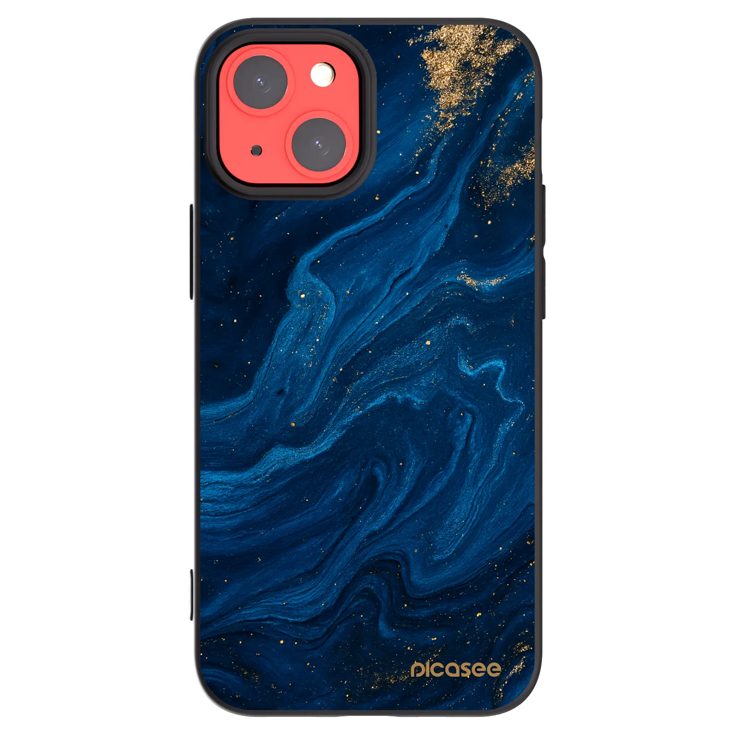 Picasee Apple iPhone 13 mini Hülle - Schwarzes Silikon - Blue
