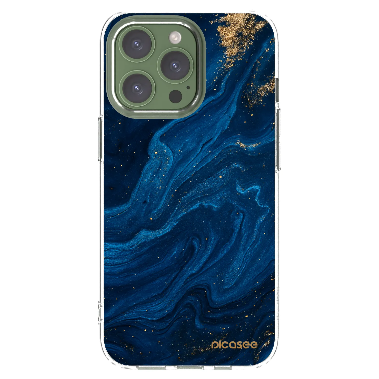 Picasee Apple iPhone 13 Pro Hülle - Transparentes Silikon - Blue