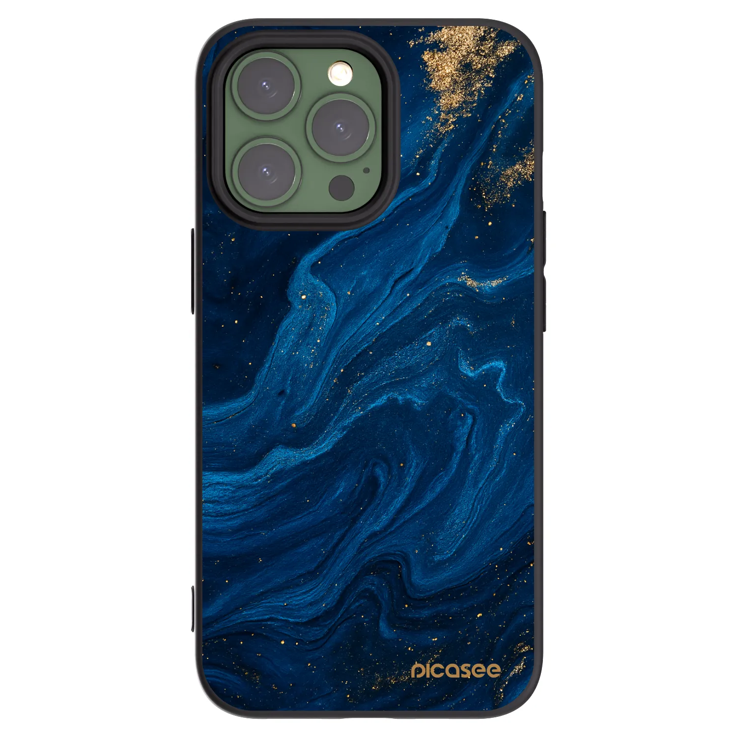 Picasee Apple iPhone 13 Pro Hülle - Schwarzes Silikon - Blue