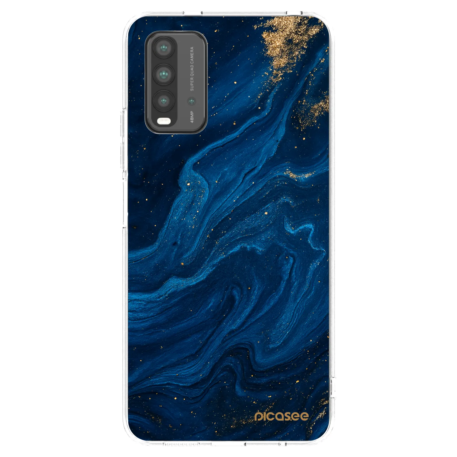 Picasee Xiaomi Redmi 9T Hülle - Schwarzes Silikon - Blue