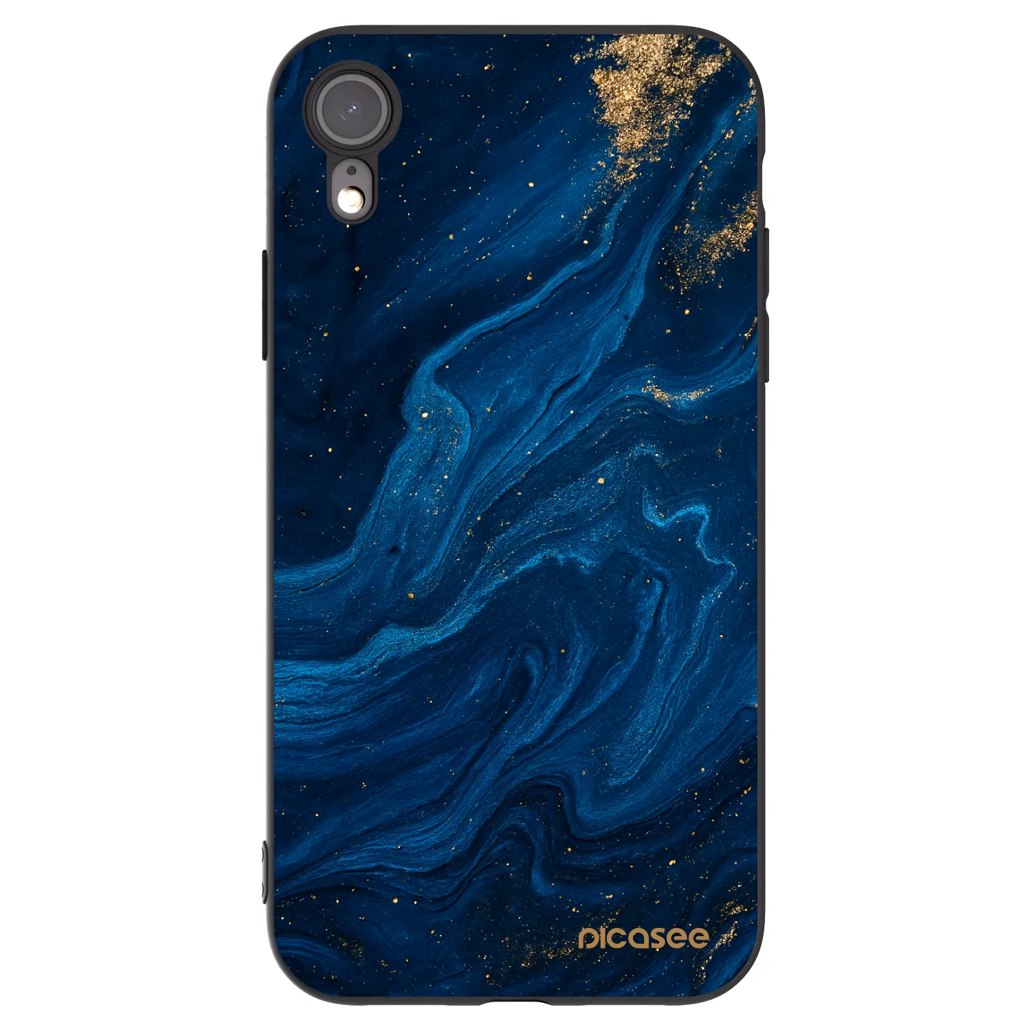 Picasee Apple iPhone XR Hülle - Schwarzes Silikon - Blue
