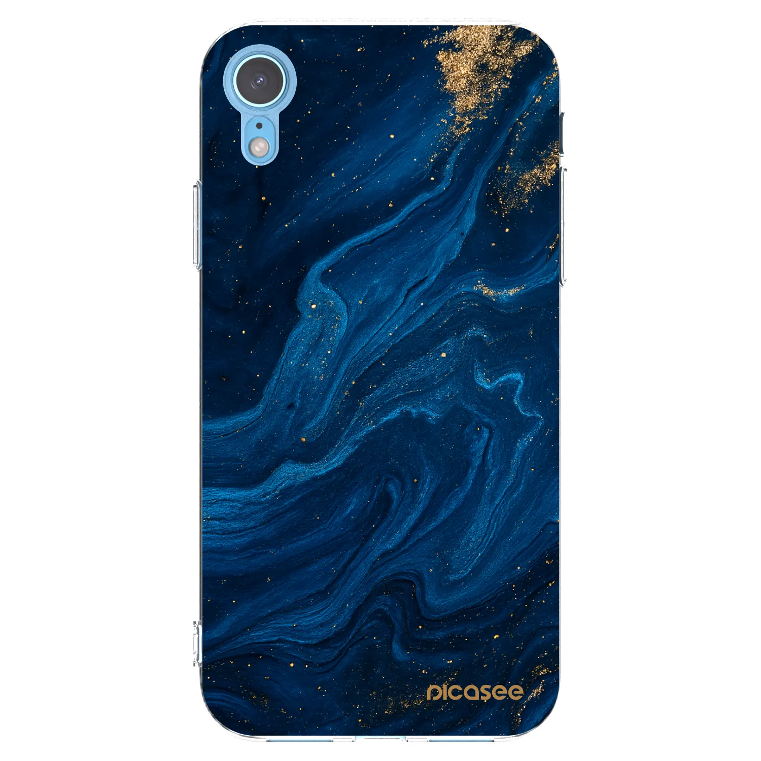 Picasee Apple iPhone XR Hülle - Transparentes Silikon - Blue