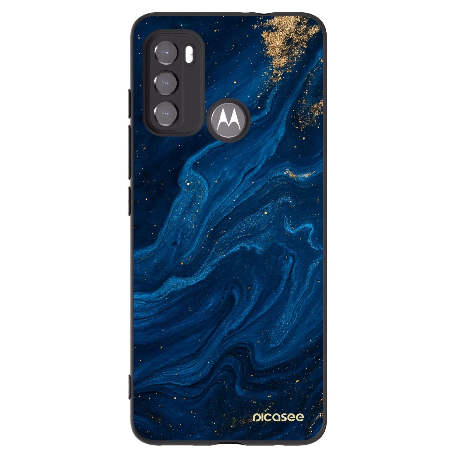 Picasee Motorola Moto G60 Hülle - Schwarzes Silikon - Blue