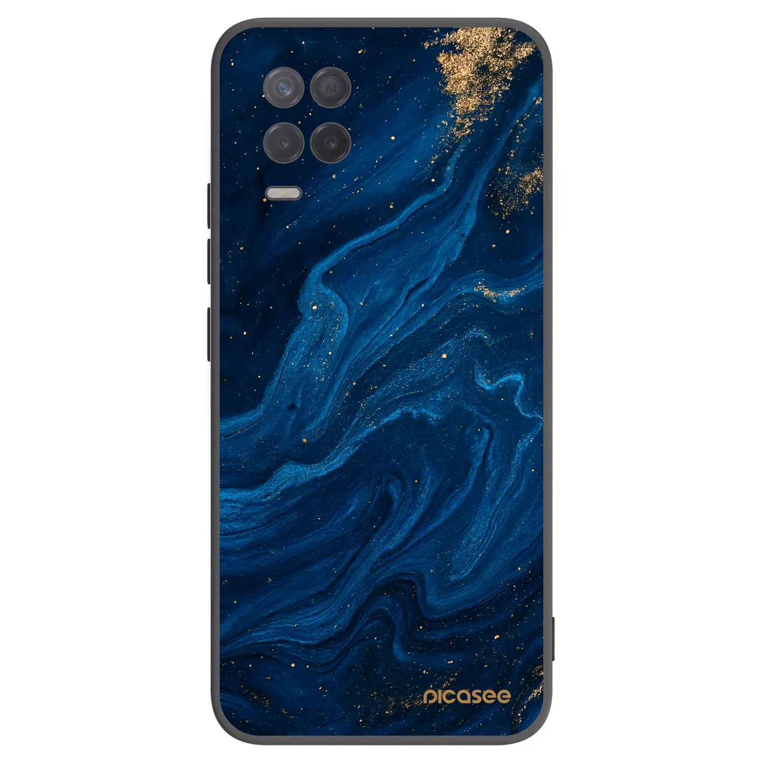 Picasee Realme 8 5G Hülle - Schwarzes Silikon - Blue