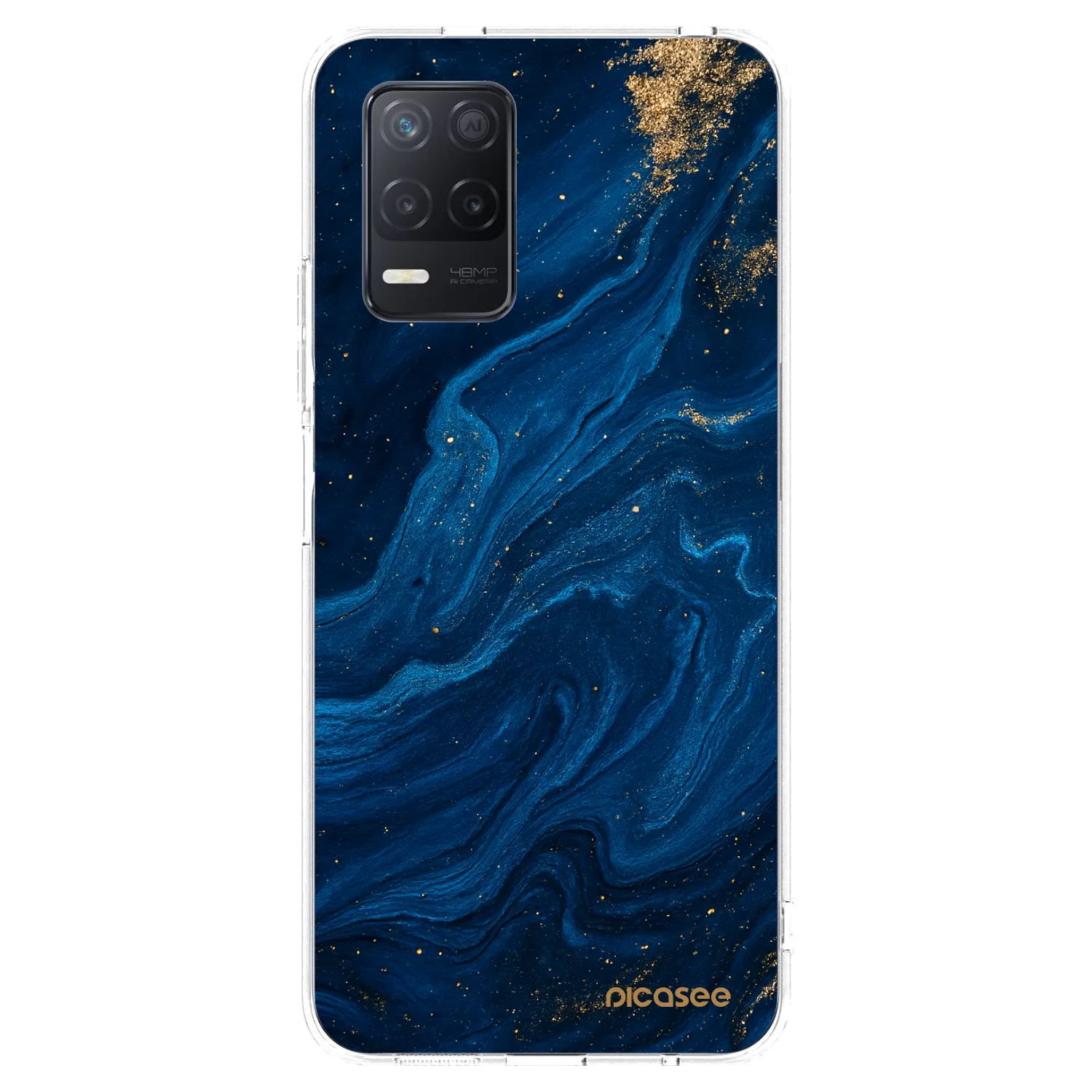 Picasee Realme 8 5G Hülle - Transparentes Silikon - Blue