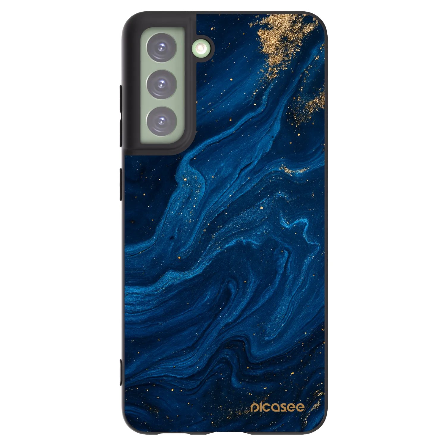 Picasee Samsung Galaxy S21 FE 5G Hülle - Schwarzes Silikon - Blue