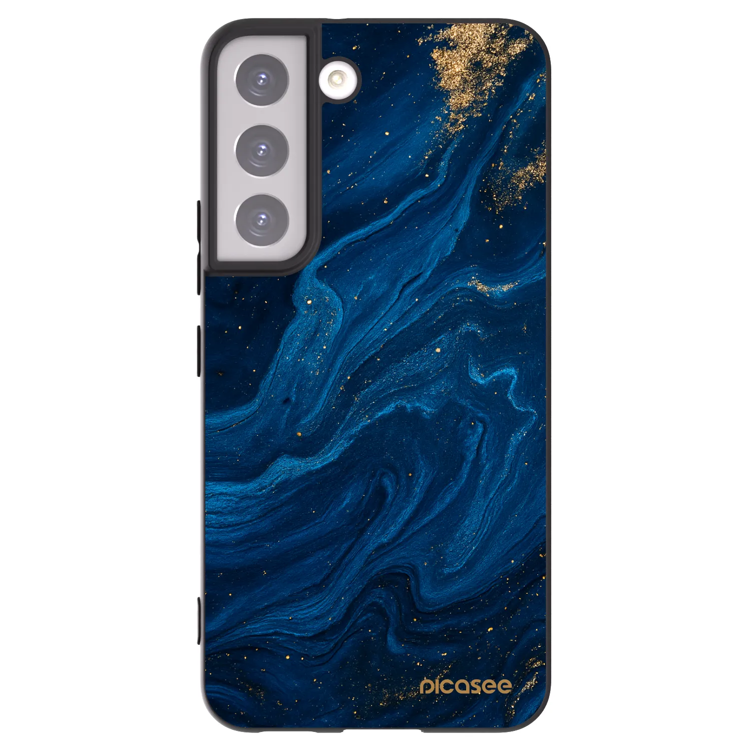 Picasee Samsung Galaxy S22 5G Hülle - Schwarzes Silikon - Blue