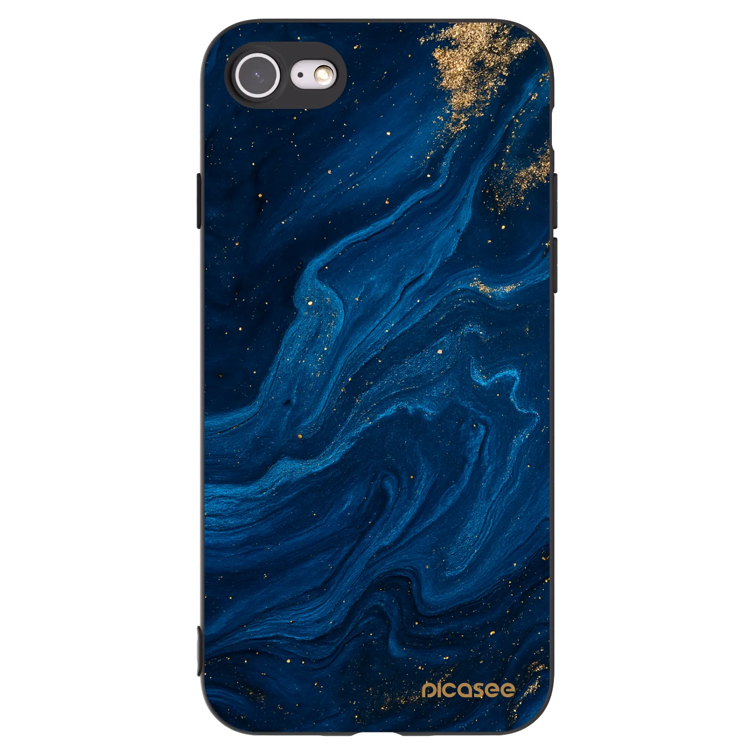 Picasee Apple iPhone SE 2022 Hülle - Schwarzes Silikon - Blue