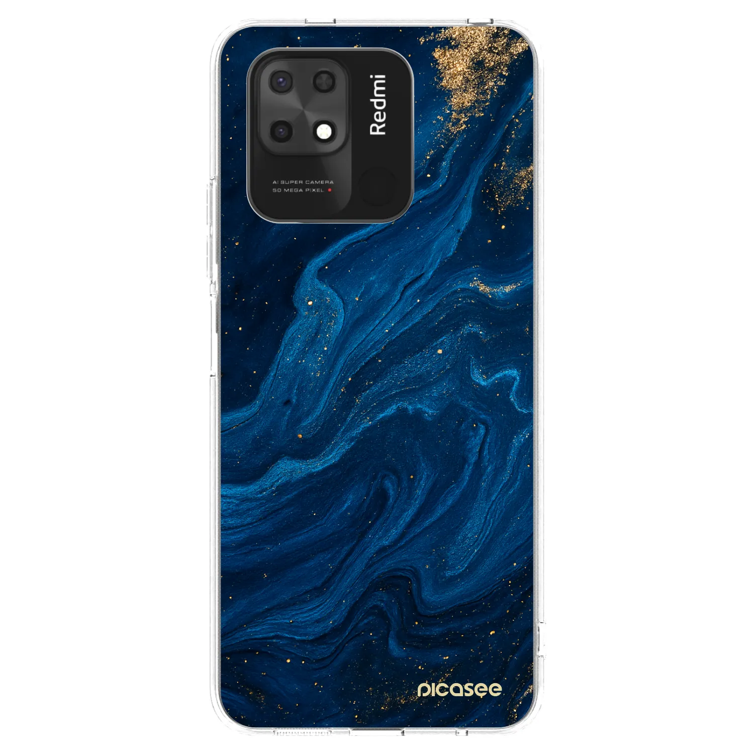 Picasee Xiaomi Redmi 10C Hülle - Transparentes Silikon - Blue