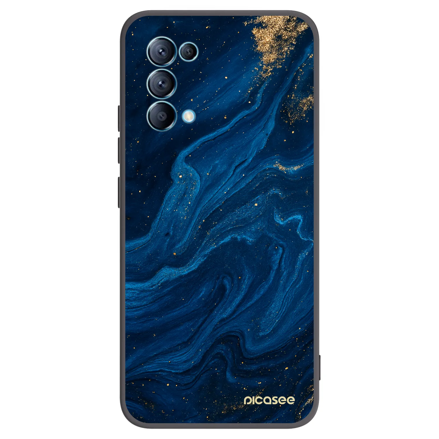 Picasee OPPO Reno 5 5G Hülle - Schwarzes Silikon - Blue