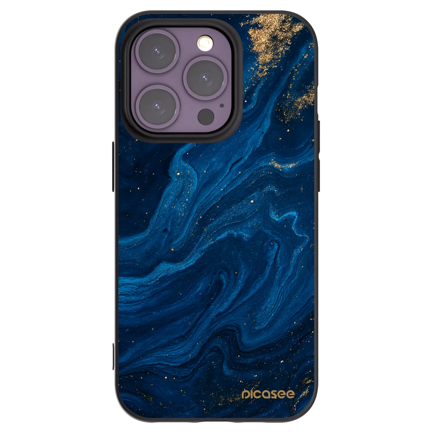 Picasee Apple iPhone 14 Pro Hülle - Schwarzes Silikon - Blue