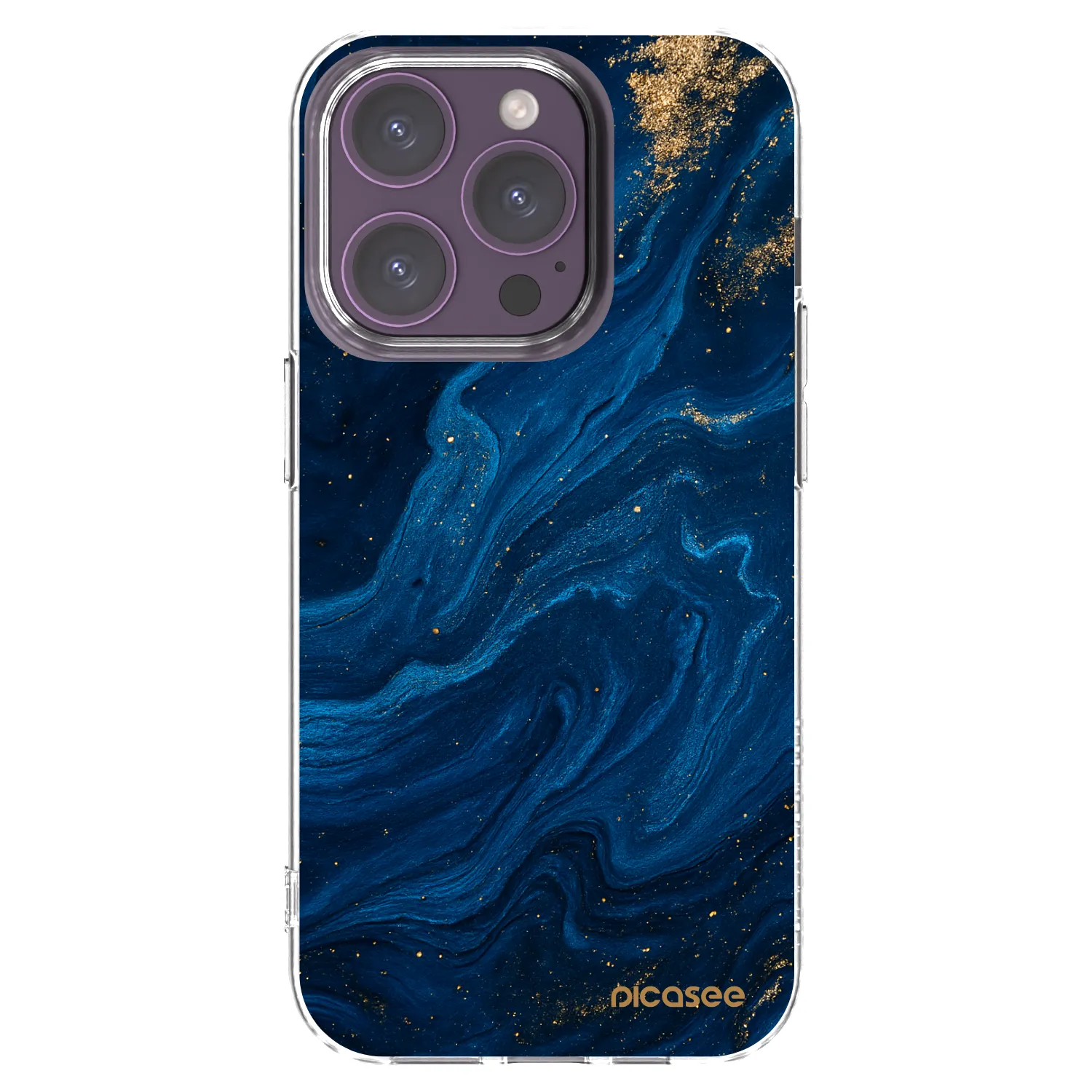 Picasee Apple iPhone 14 Pro Hülle - Transparentes Silikon - Blue