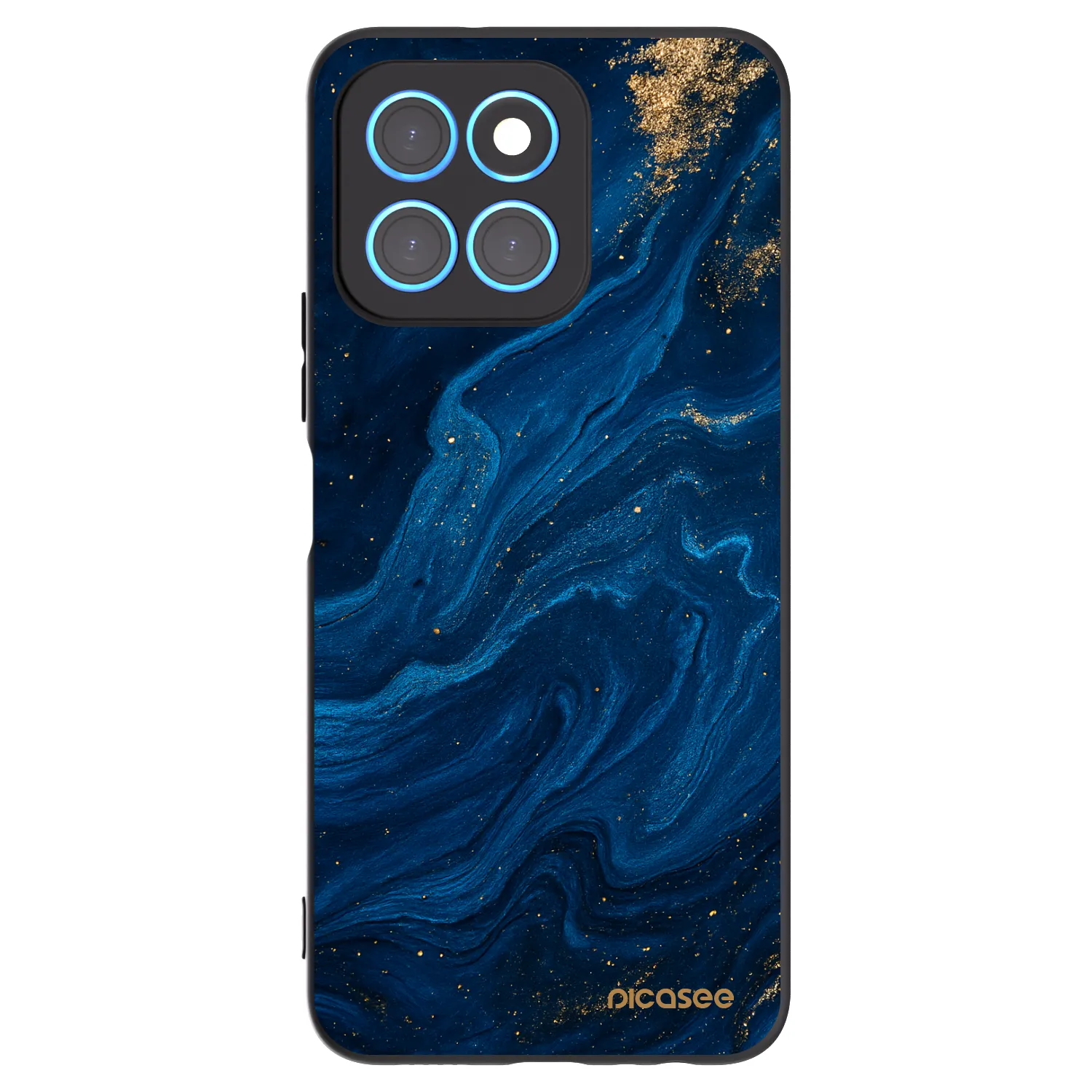 Picasee Honor X8 5G Hülle - Schwarzes Silikon - Blue