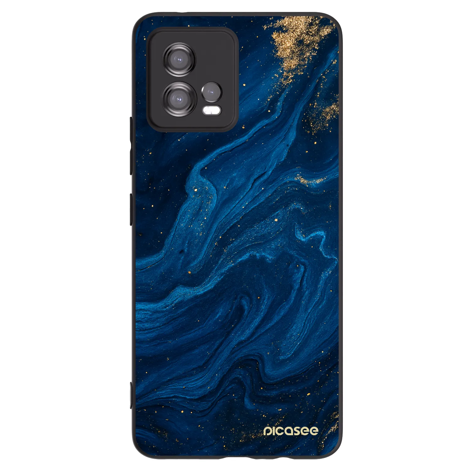Picasee Motorola Moto G72 Hülle - Schwarzes Silikon - Blue