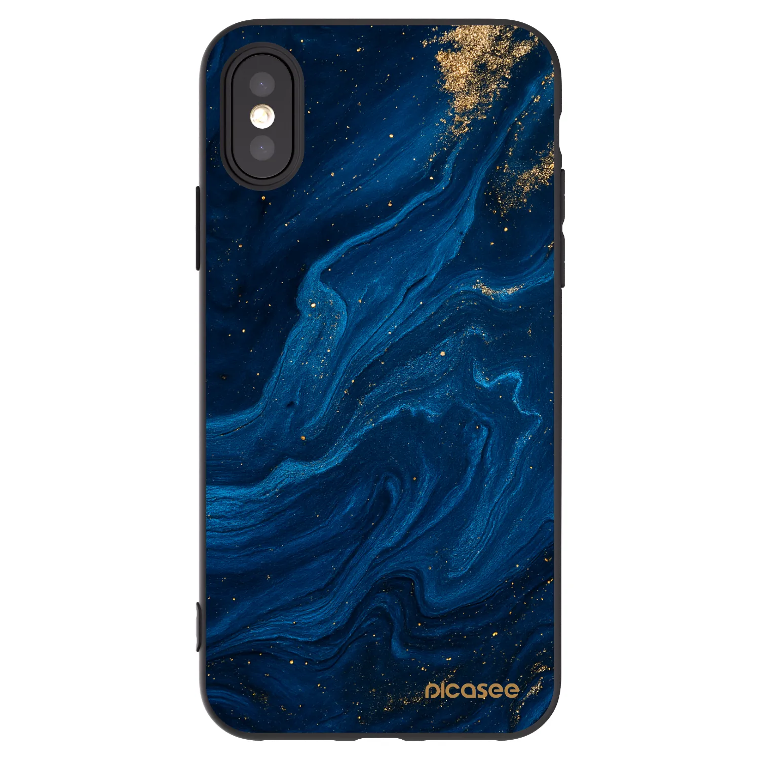 Picasee Apple iPhone X/XS Hülle - Schwarzes Silikon - Blue