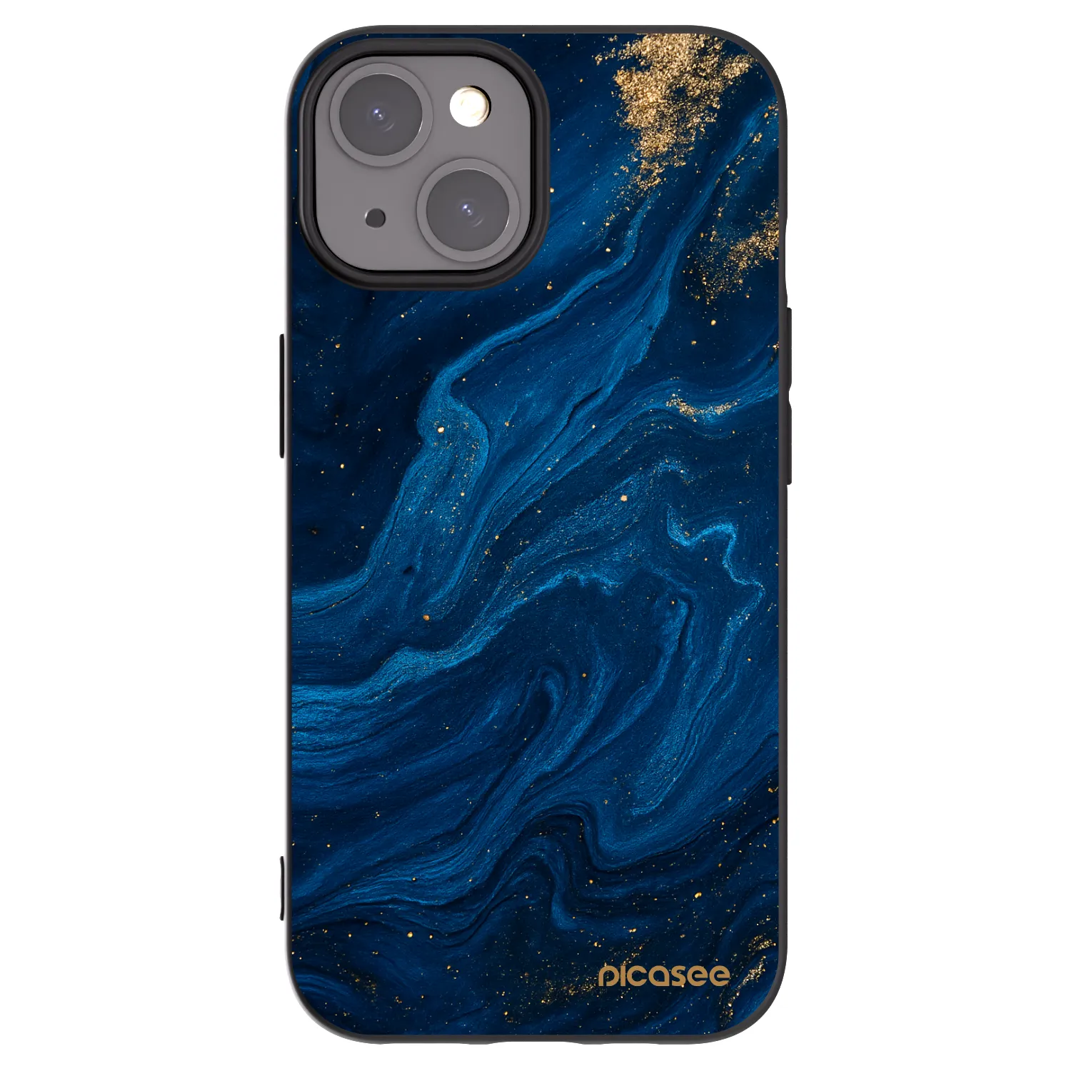 Picasee Apple iPhone 15 Hülle - Schwarzes Silikon - Blue