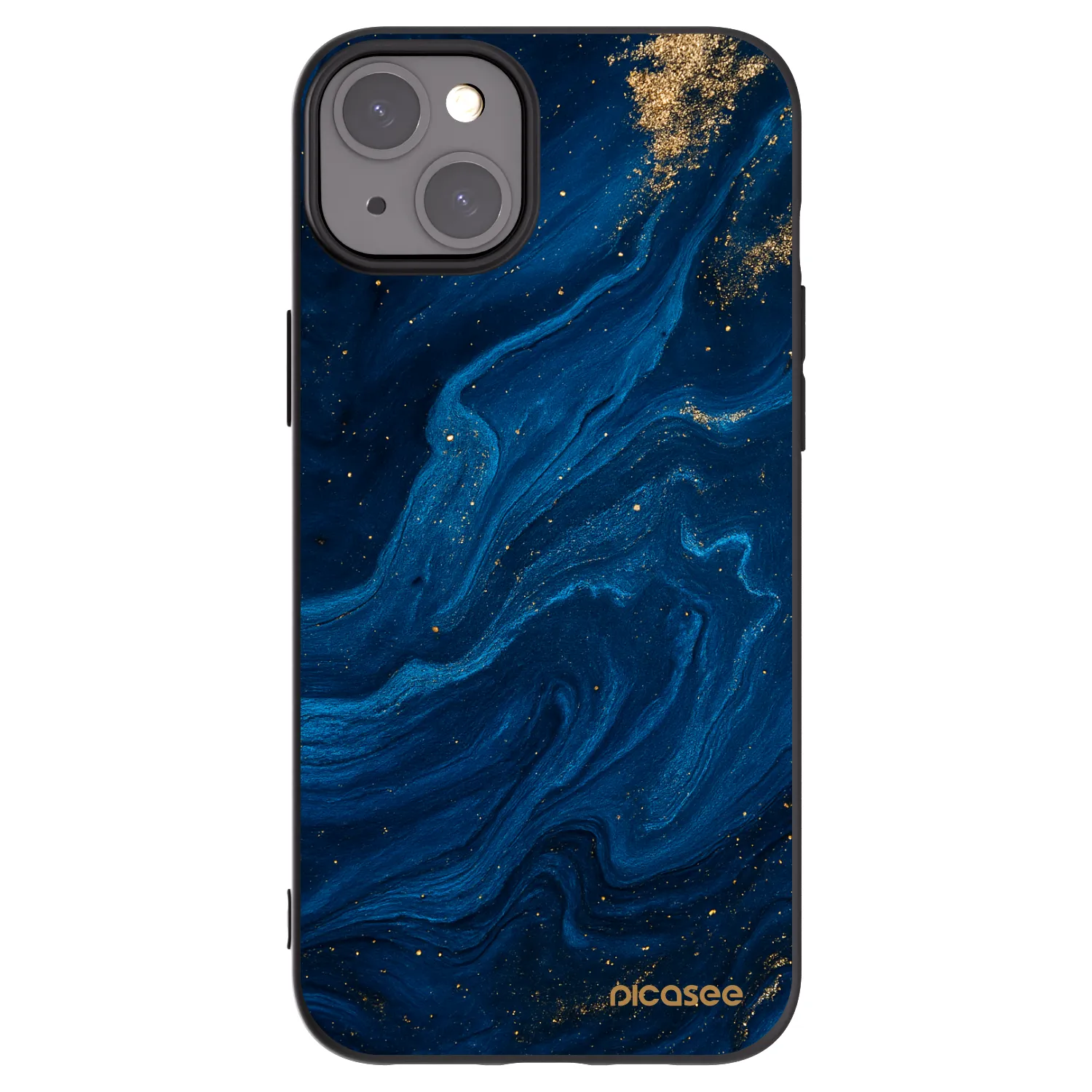Picasee Apple iPhone 15 Plus Hülle - Schwarzes Silikon - Blue