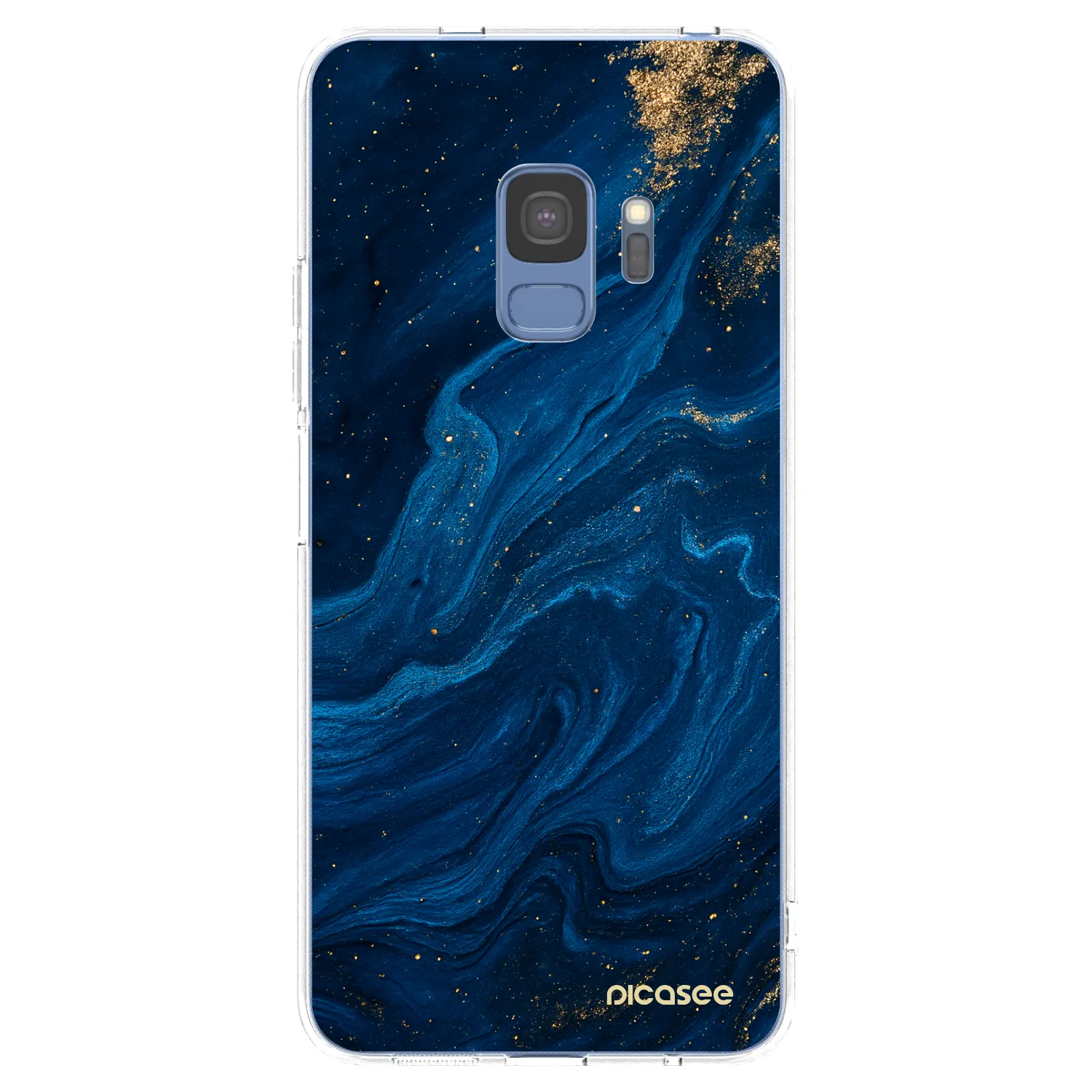 Picasee Samsung Galaxy S9 G960F Hülle - Transparentes Silikon - Blue
