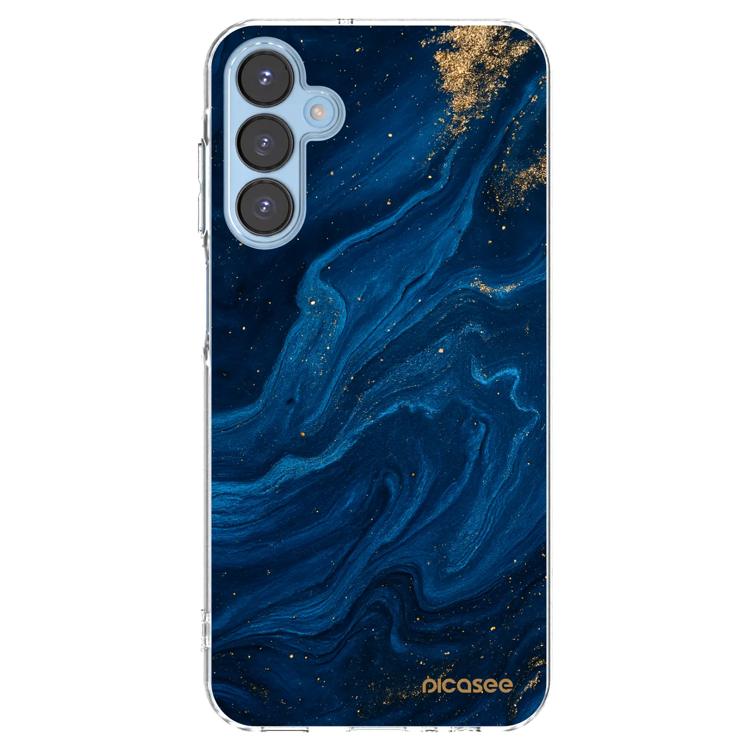 Picasee Samsung Galaxy A15 A156B 5G Hülle - Transparentes Silikon - Blue