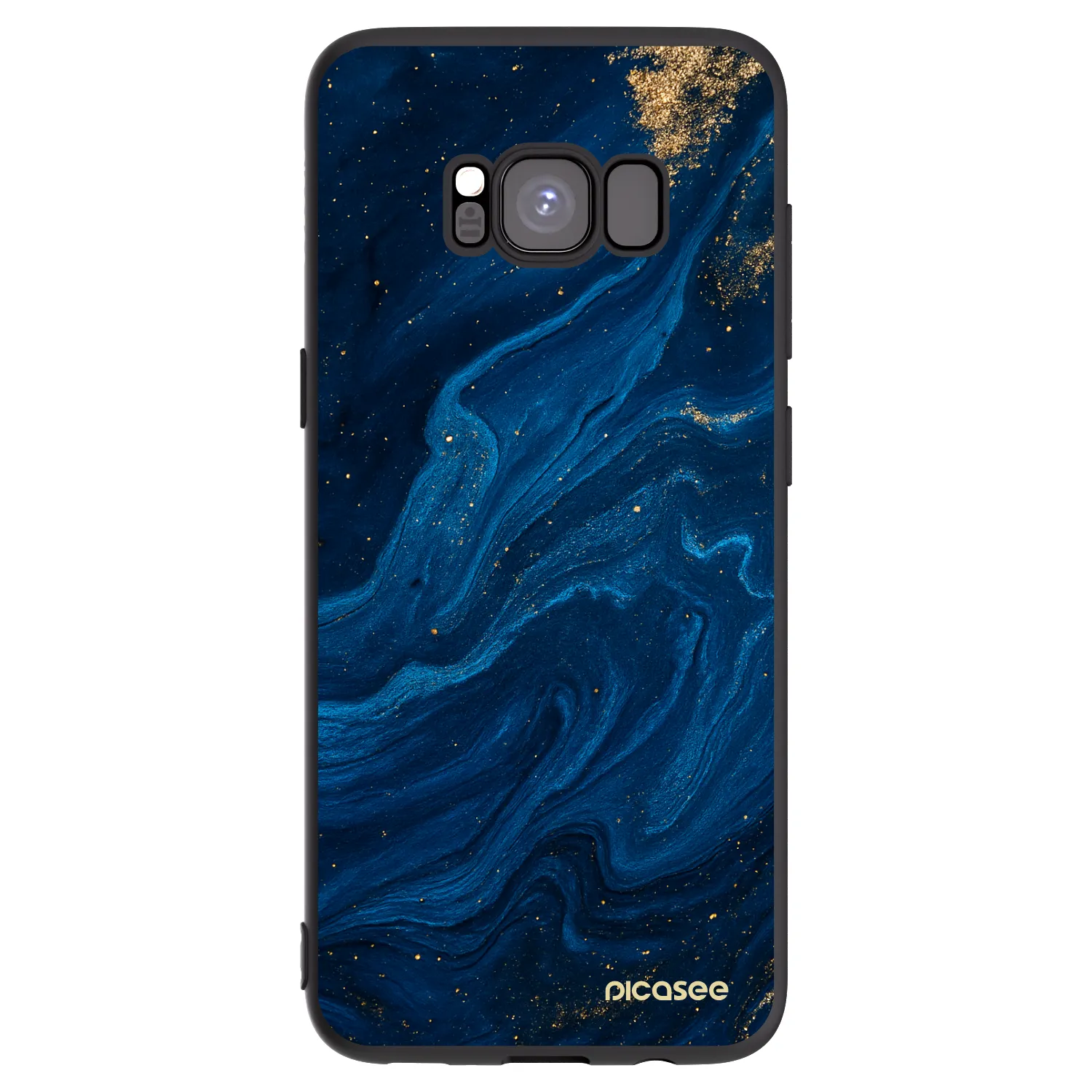 Picasee Samsung Galaxy S8 G950F Hülle - Schwarzes Silikon - Blue