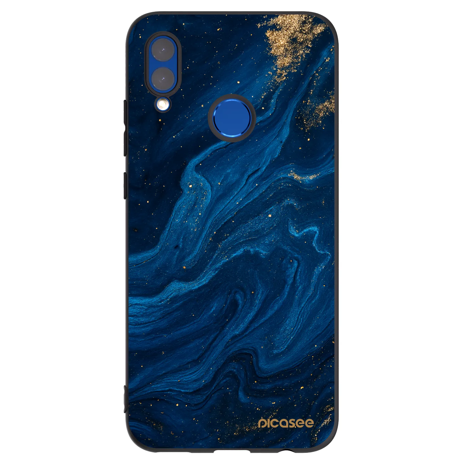 Picasee Honor 10 Lite Hülle - Schwarzes Silikon - Blue