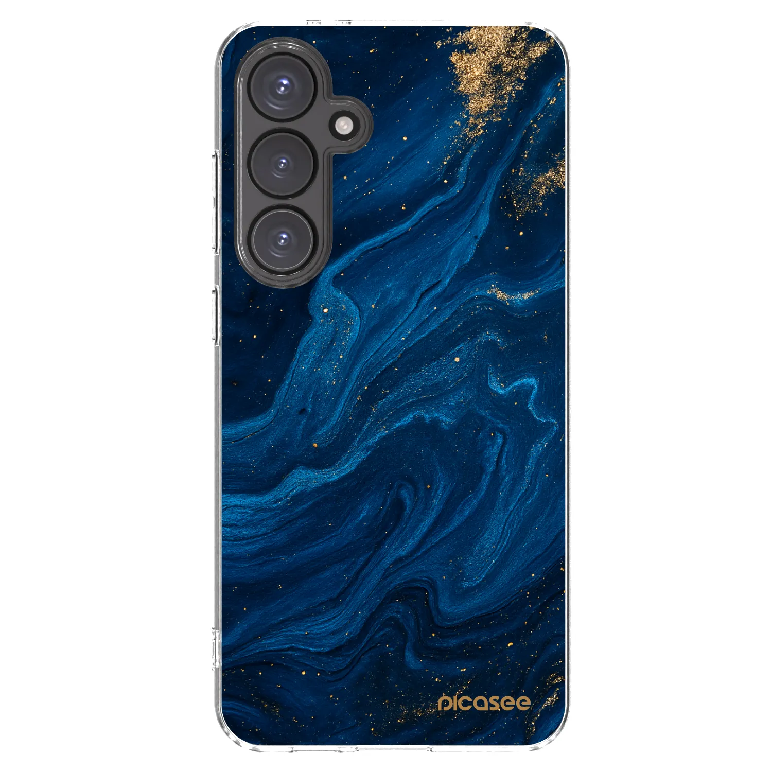 Picasee Samsung Galaxy S24 FE S721B Hülle - Transparentes Silikon - Blue