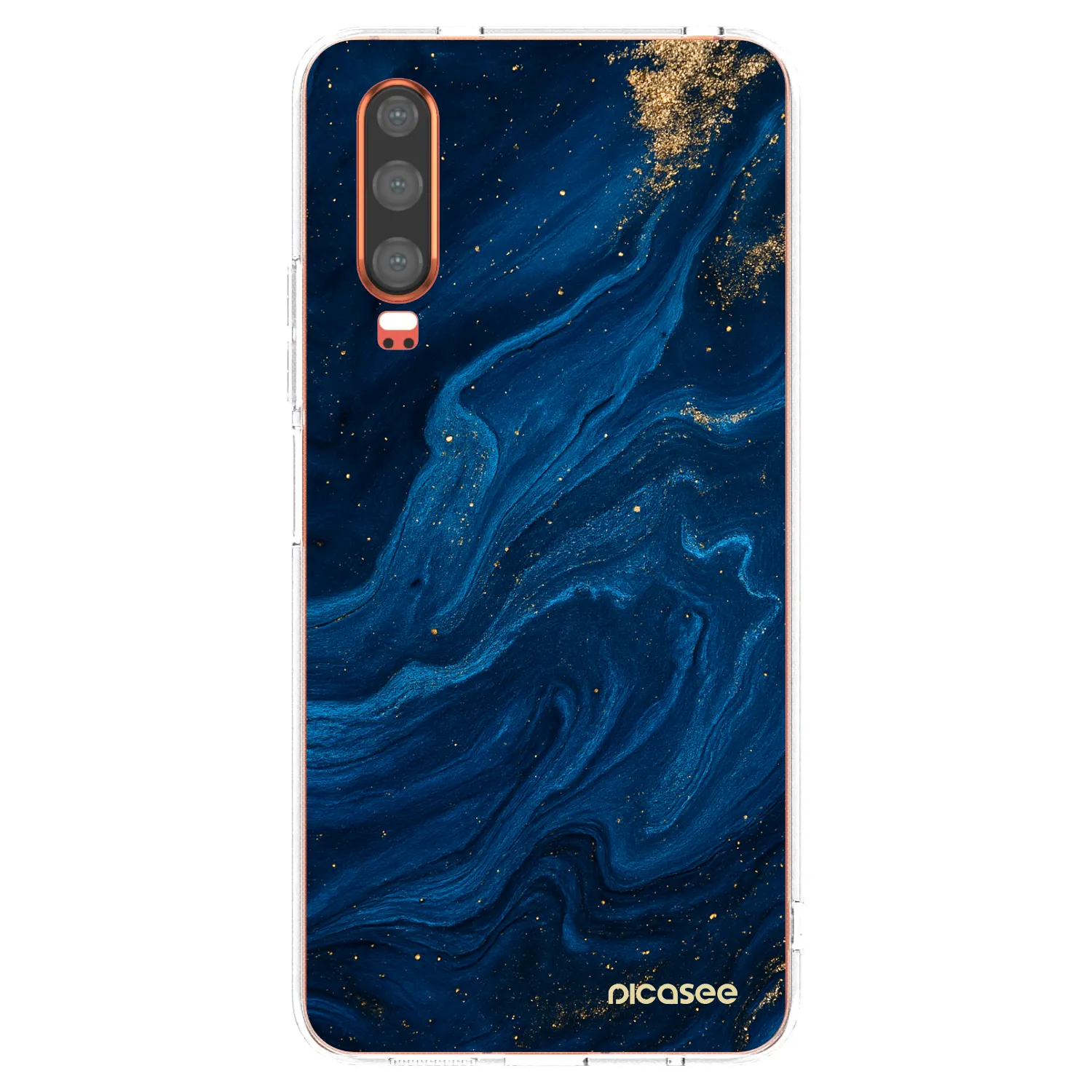 Picasee Huawei P30 Hülle - Transparentes Silikon - Blue