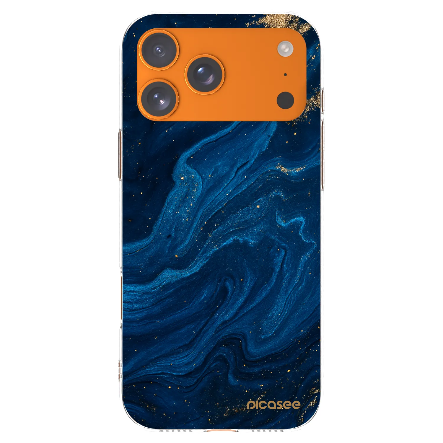 Picasee Apple iPhone 17 Pro Max Hülle - Transparentes Silikon - Blue