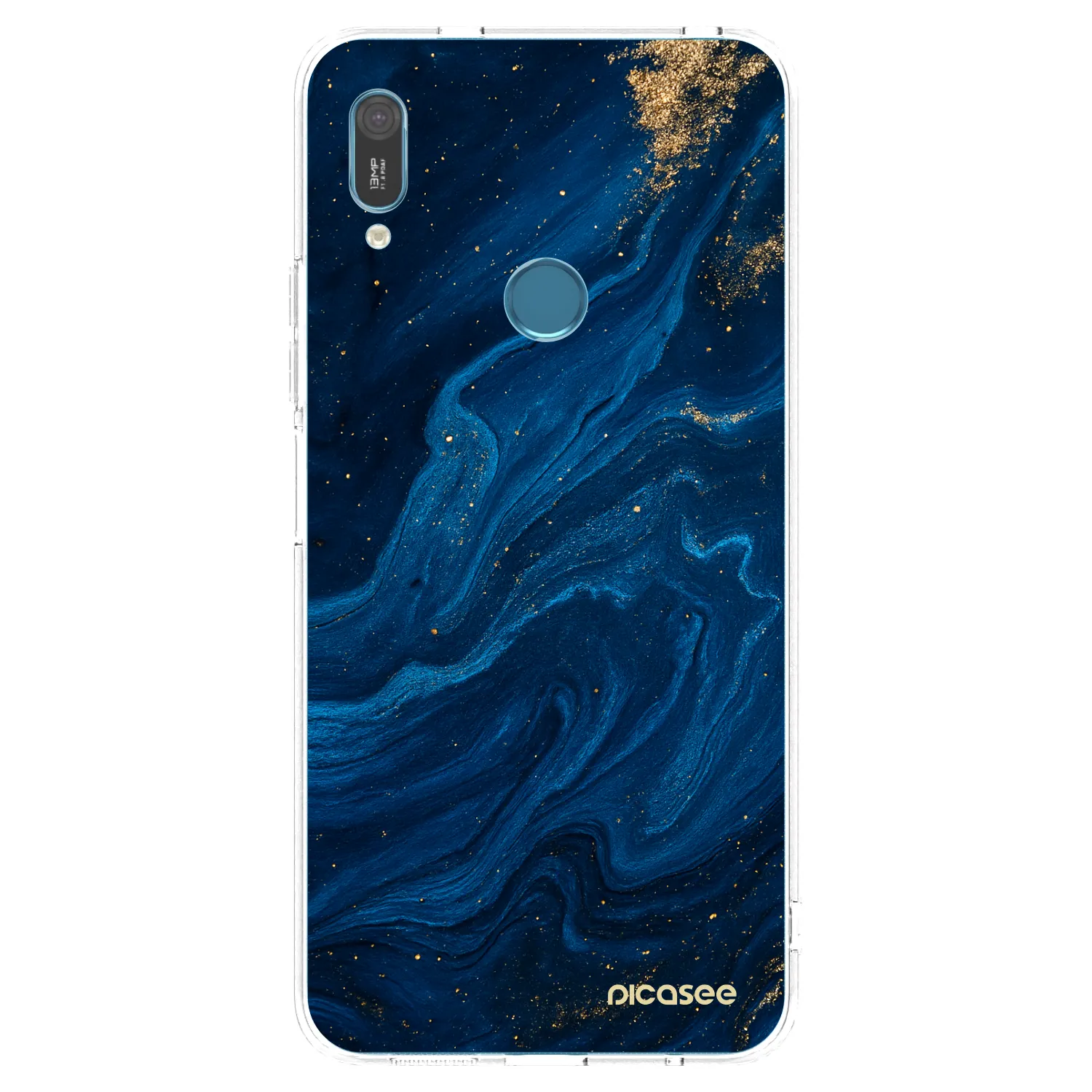 Picasee Huawei Y6 2019 Hülle - Transparentes Silikon - Blue