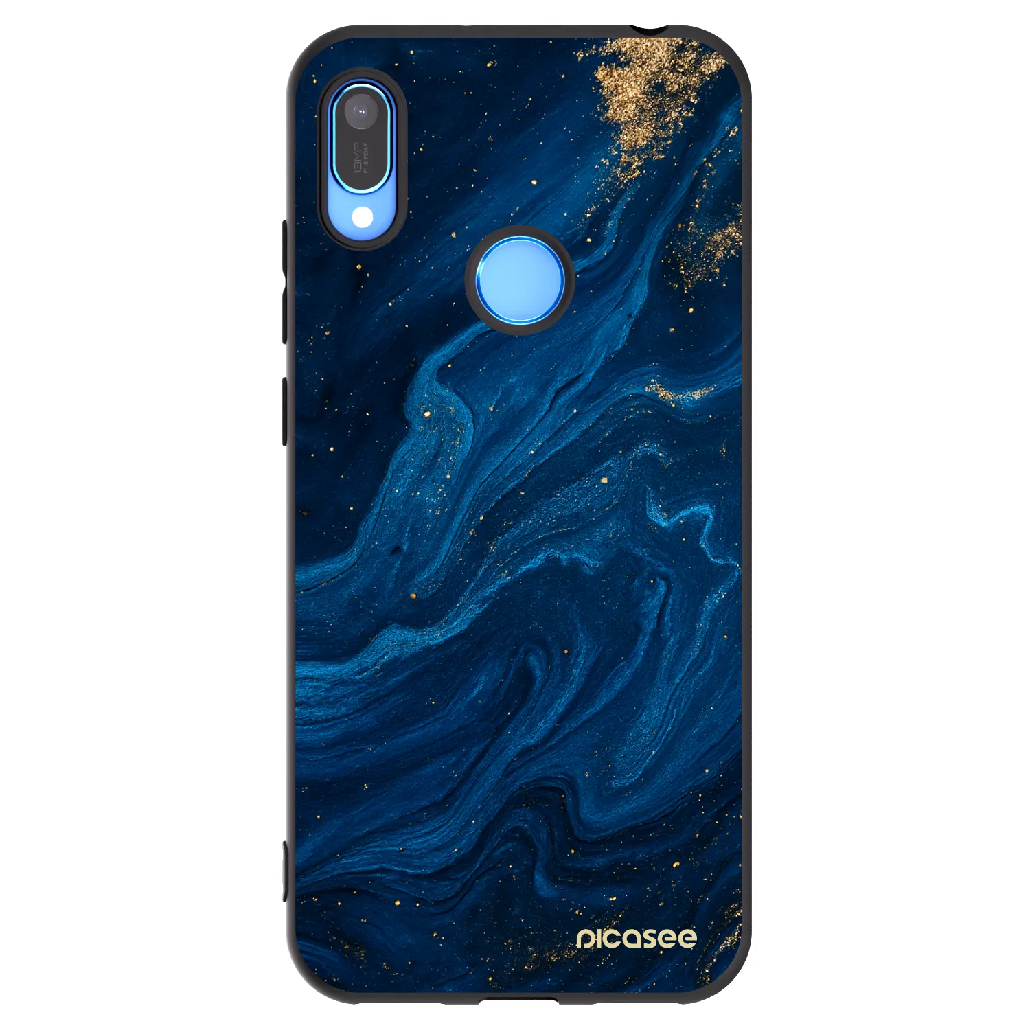 Picasee Huawei Y6 2019 Hülle - Schwarzes Silikon - Blue