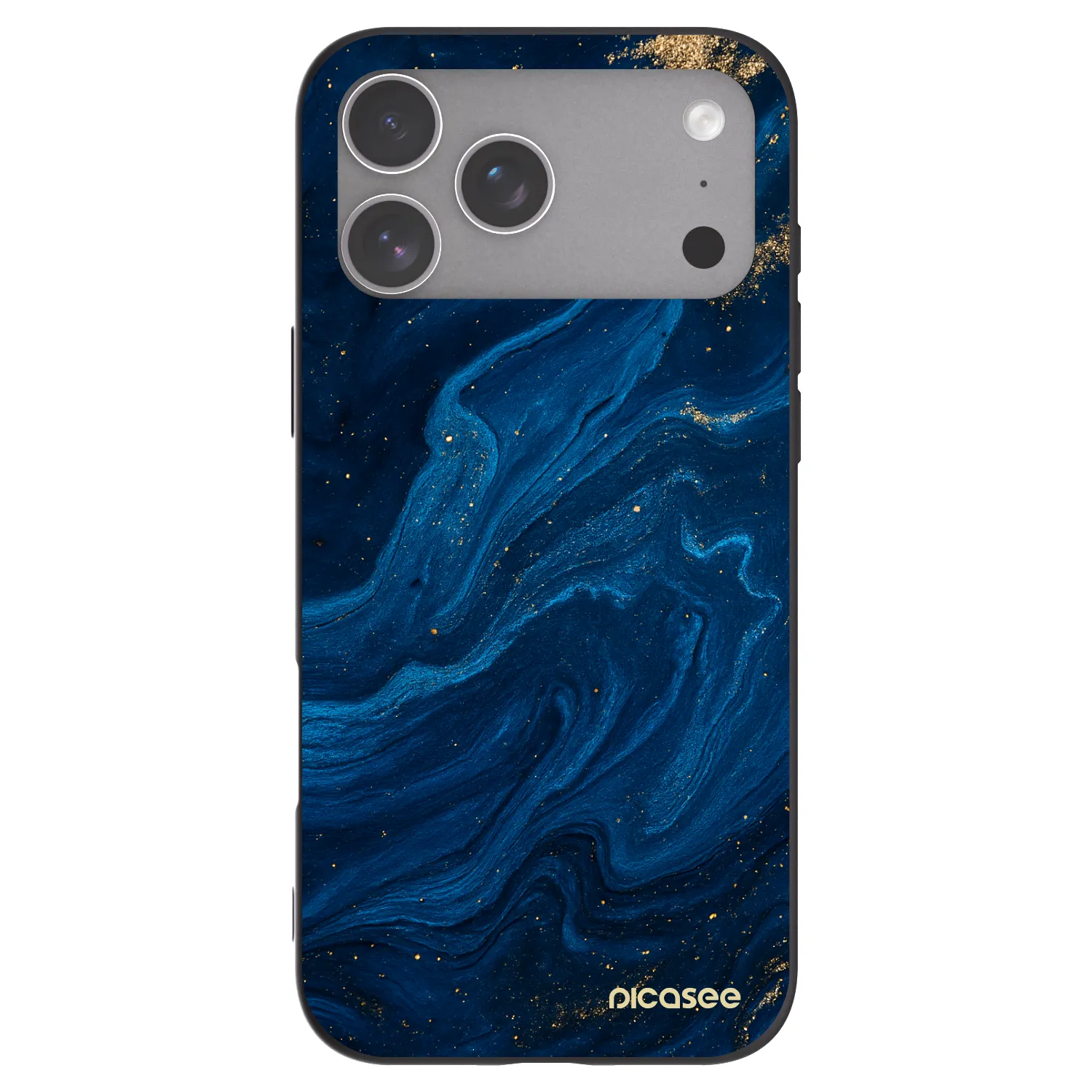 Picasee Apple iPhone 18 Pro Max Hülle - Schwarzes Silikon - Blue