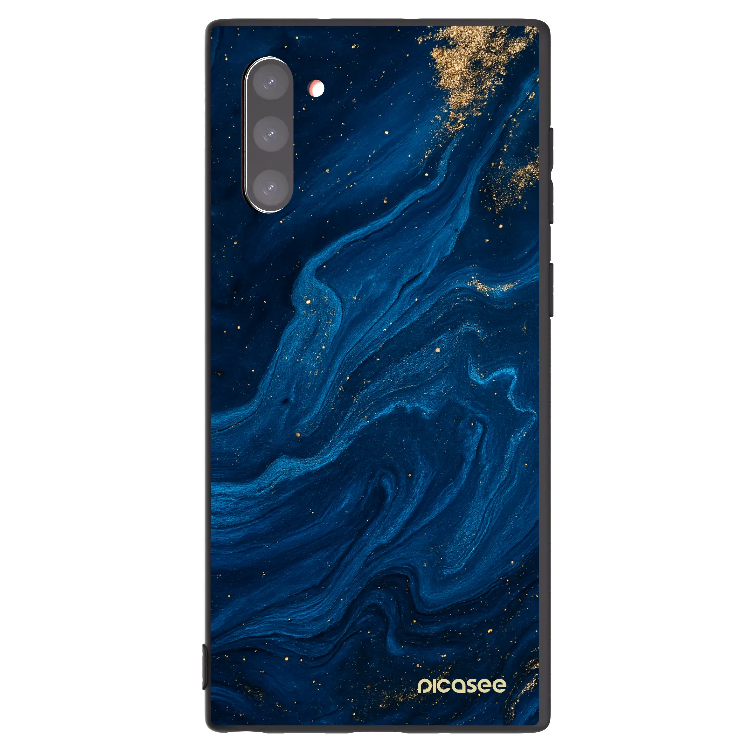 Picasee Samsung Galaxy Note 10 N970F Hülle - Schwarzes Silikon - Blue