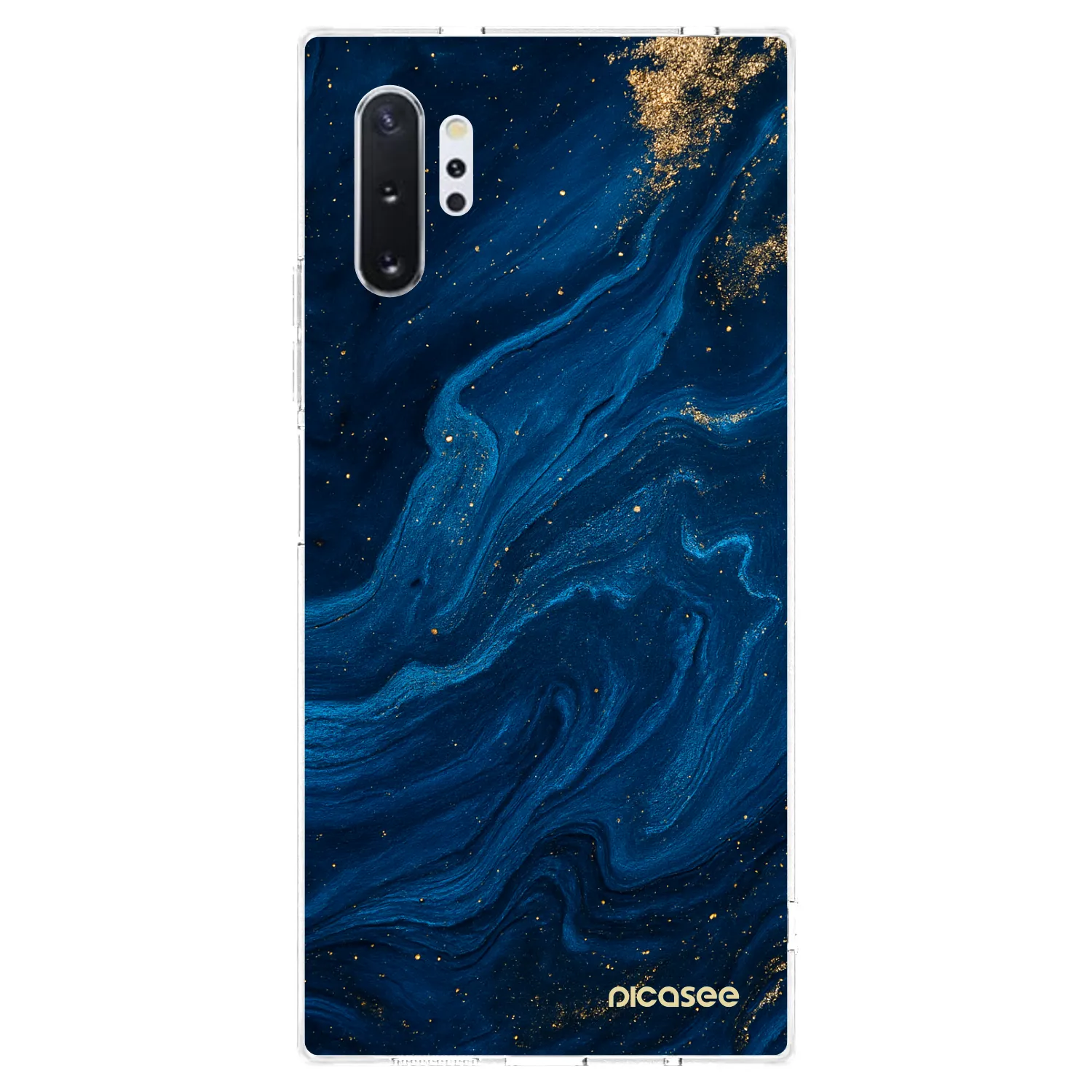 Picasee Samsung Galaxy Note 10+ N975F Hülle - Transparentes Silikon - Blue