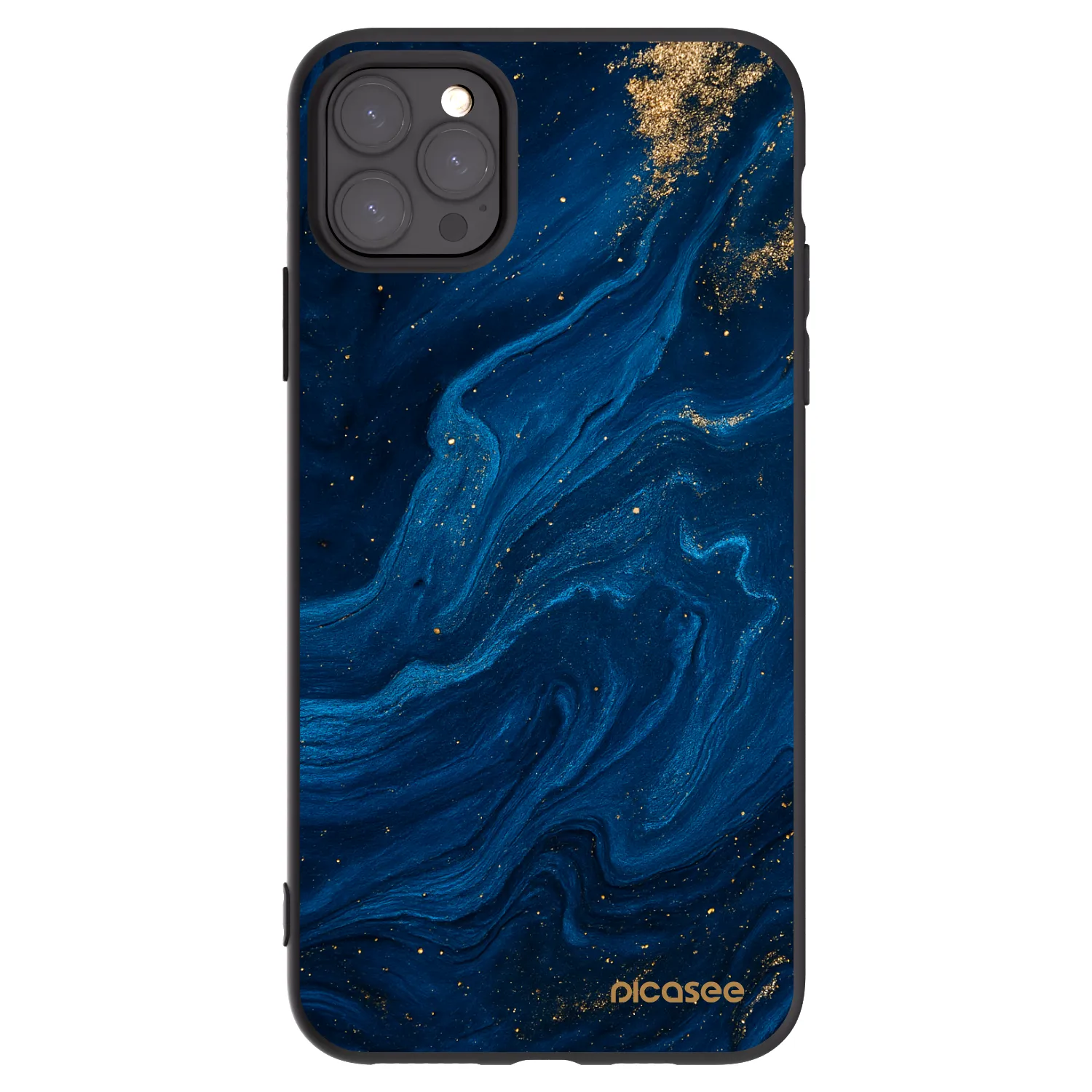 Picasee Apple iPhone 11 Pro Max Hülle - Schwarzes Silikon - Blue