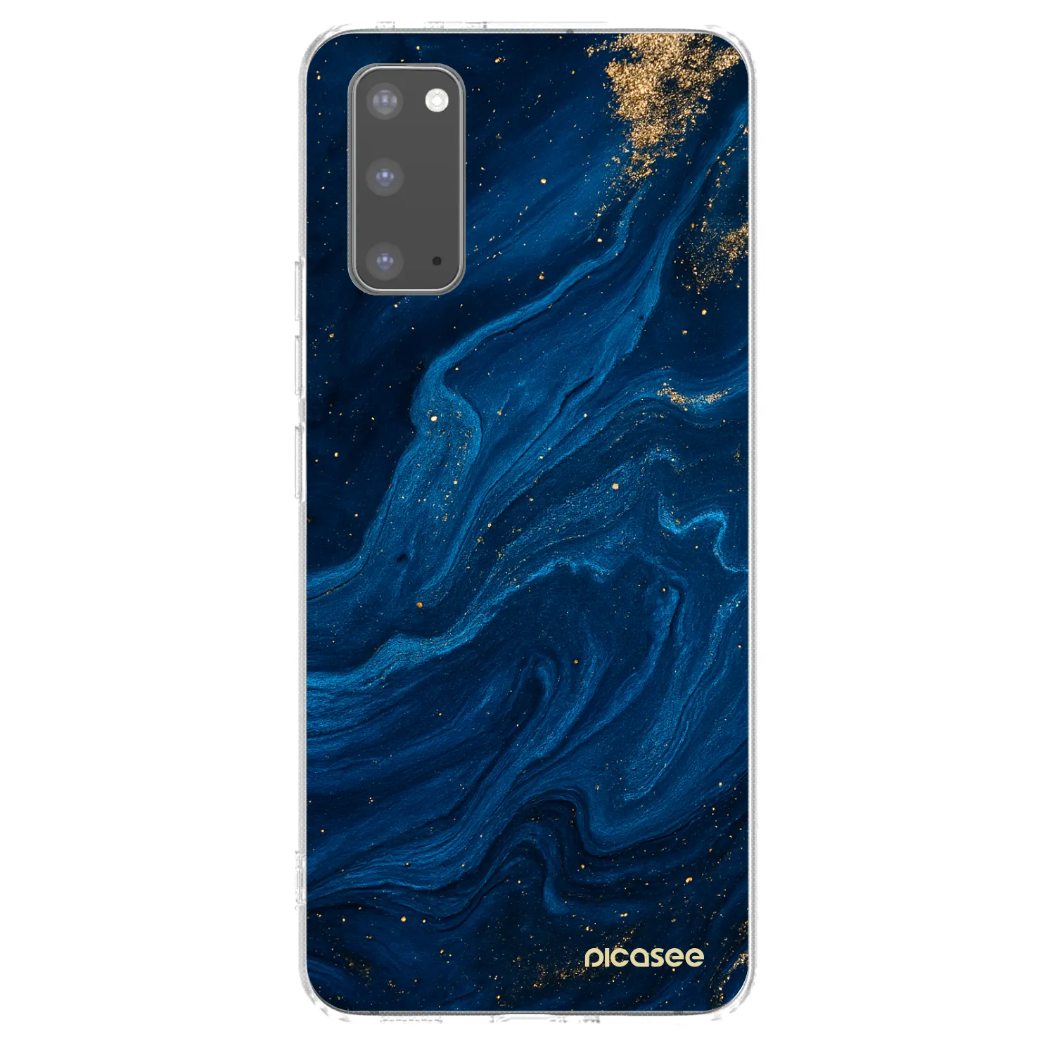 Picasee Samsung Galaxy S20 G980F Hülle - Transparentes Silikon - Blue