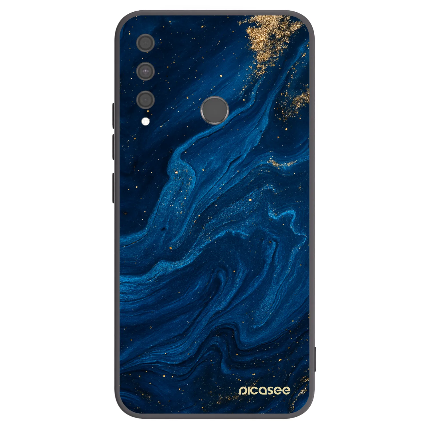 Picasee Huawei P40 Lite E Hülle - Schwarzes Silikon - Blue