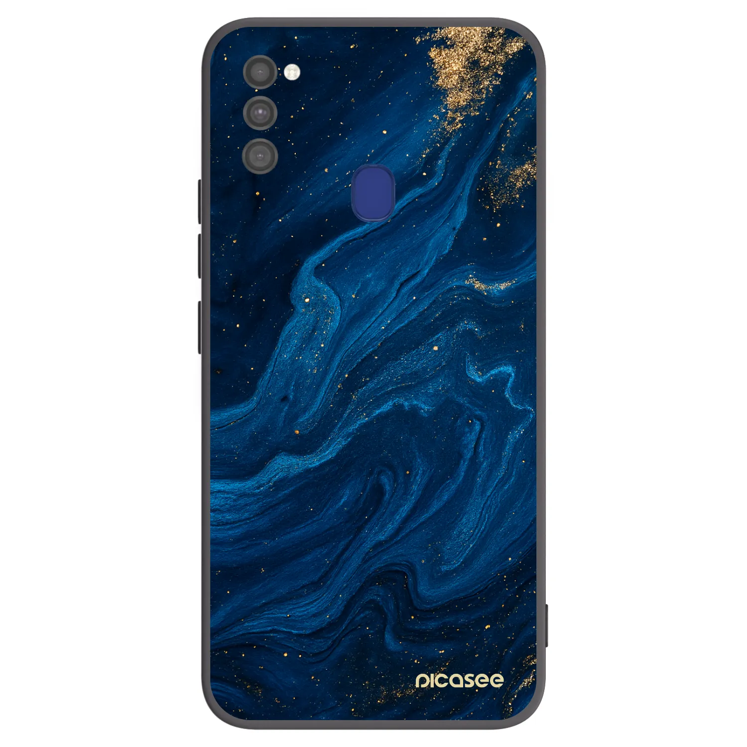 Picasee Samsung Galaxy M21 M215F Hülle - Schwarzes Silikon - Blue