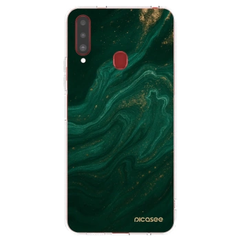 Picasee Samsung Galaxy A20s Hülle - Transparentes Silikon - Green