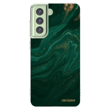 Picasee Samsung Galaxy S21 FE 5G Hülle - Transparentes Silikon - Green