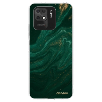 Picasee Xiaomi Redmi 10C Hülle - Transparentes Silikon - Green