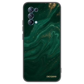 Picasee OPPO Reno 5 5G Hülle - Schwarzes Silikon - Green