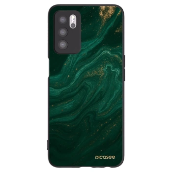Picasee OPPO A16 Hülle - Schwarzes Silikon - Green