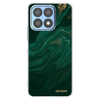 Picasee Honor X8a Hülle - Transparentes Silikon - Green