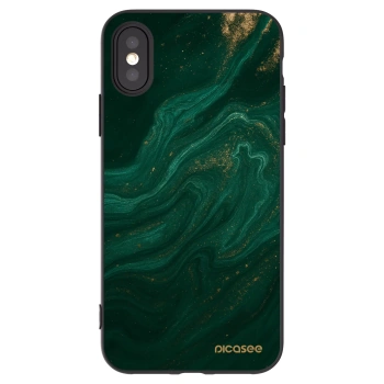 Picasee Apple iPhone X/XS Hülle - Schwarzes Silikon - Green