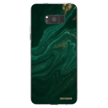 Picasee Samsung Galaxy S8 G950F Hülle - Transparentes Silikon - Green