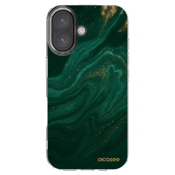 Picasee Apple iPhone 16 Hülle - Transparentes Silikon - Green