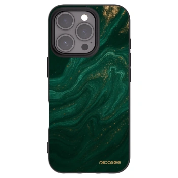 Picasee Apple iPhone 16 Pro Hülle - Schwarzes Silikon - Green