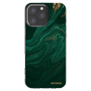 Picasee Apple iPhone 16 Pro Max Hülle - Transparentes Silikon - Green