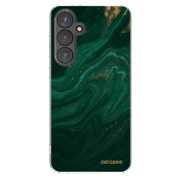 Picasee Samsung Galaxy S24 FE S721B Hülle - Transparentes Silikon - Green
